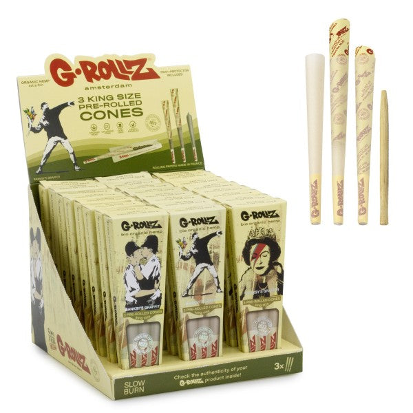 G-ROLLZ | Banksy's Graffiti - 3 KS Cones In Each Pack and 24 packs in Display