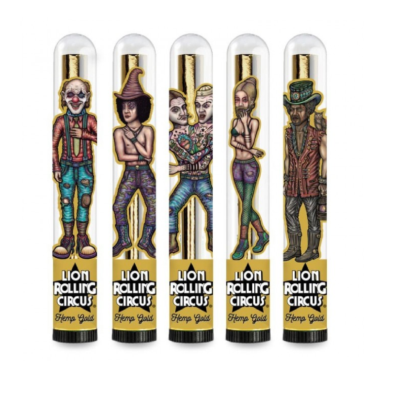Lion Rolling Circus Conos Pre Roleados Con Filtro Hemp Gold x 5 Conos