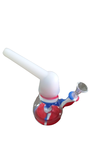 Bong de silicona y cristal desarmable