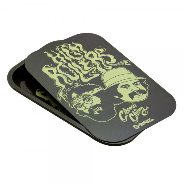 G-Rollz | Cheech & Chong Graffiti Medium Tray with Magnet Cover 27.5 x 17.5 cm