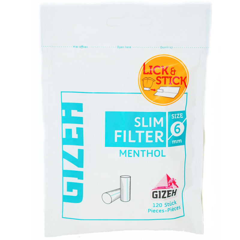 Filtros Gizeh Slim Mentol x 120
