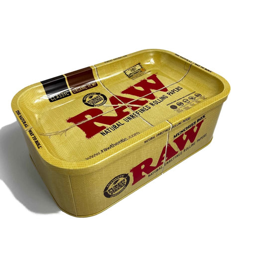 Raw Munchies Box with Rolling Tray on top On sale