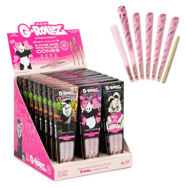 G-ROLLZ | Banksy's Graffiti  - 6 KS Cones In Each Pack and 24 Packs In Display