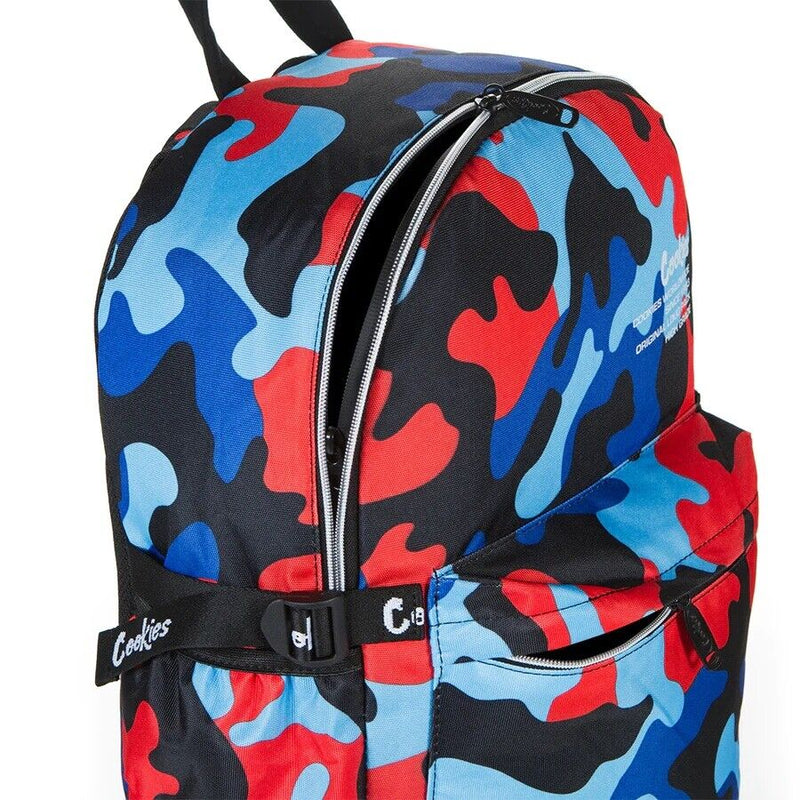 Mochila Off The Grid de Cookies SF a Prueba de Olores y con Estampado de Camuflaje Azul