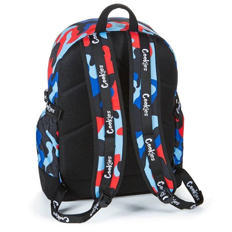 Mochila Off The Grid de Cookies SF a Prueba de Olores y con Estampado de Camuflaje Azul